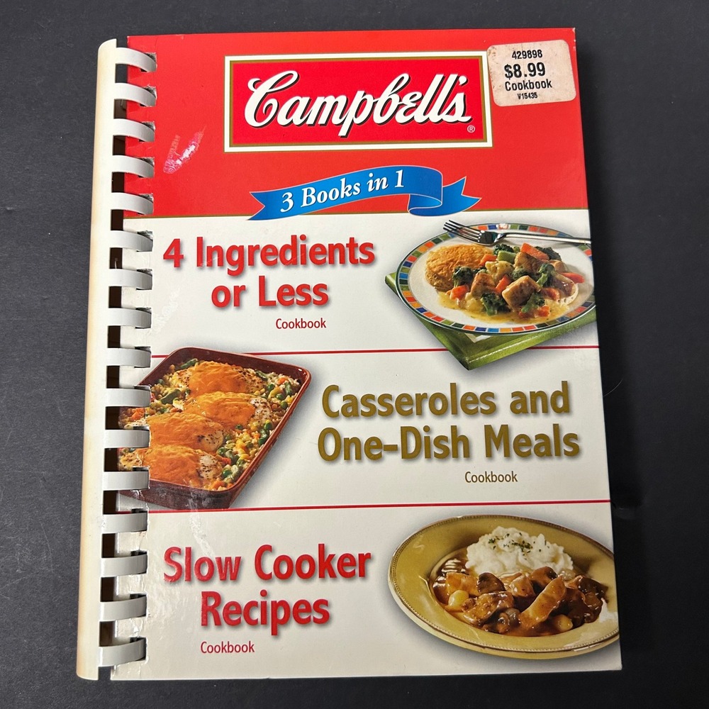 Campbell's‎ Cookbook 3 Books in 1 Spiral Bound 200+ Recipes 2007